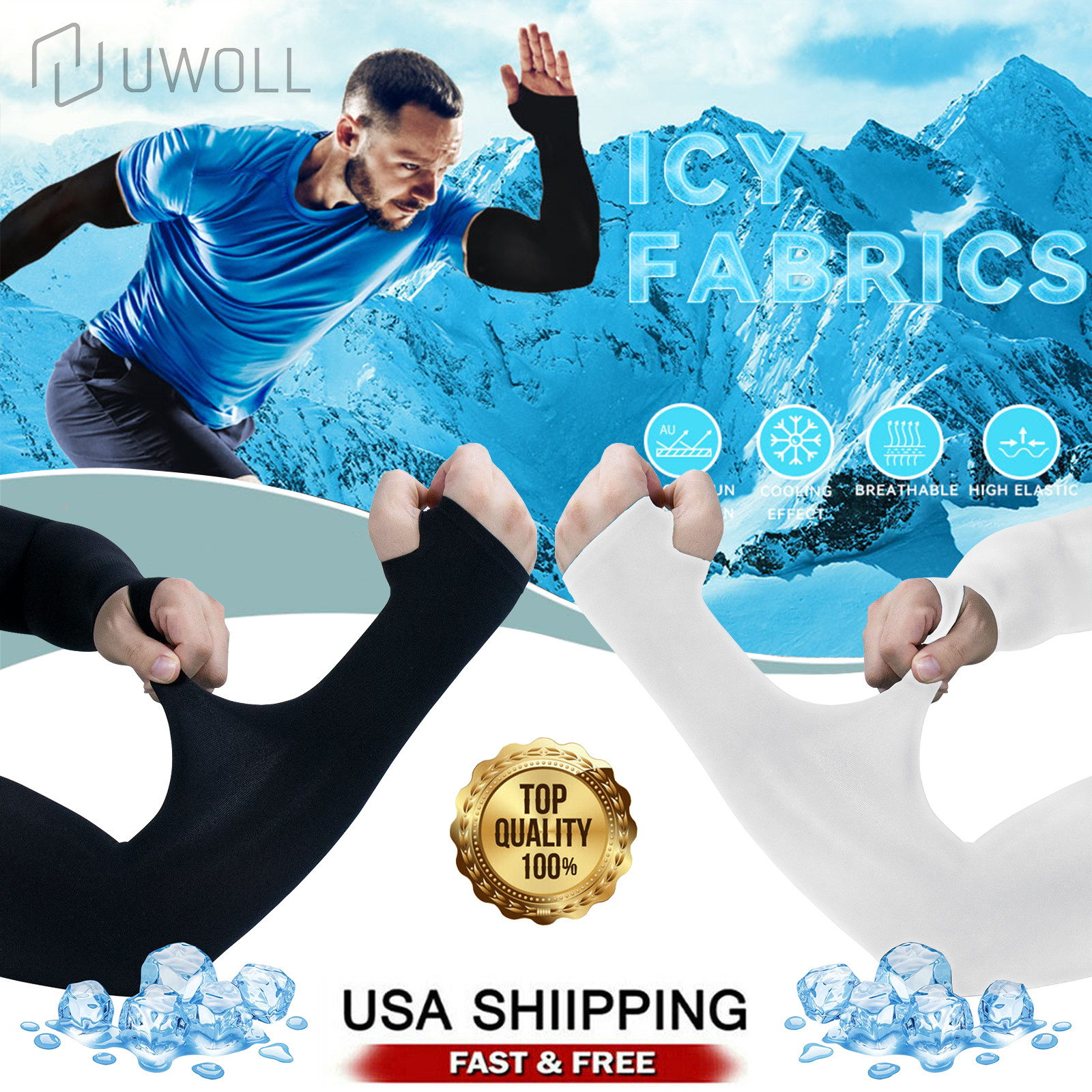 Cooling Sleeves Outdoor Arm Tattoo Cover UV Sun Protection Sport for Men Women