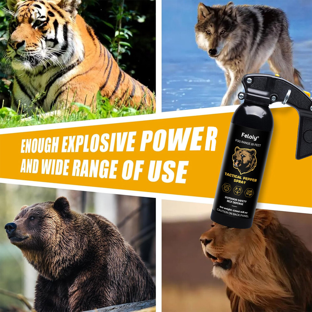High Intensity Pepper Spray – Stopping power with a spray range of 25-30 feet.