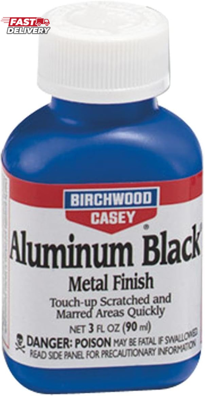 Birchwood Casey Fast-Drying Fast-Acting Aluminum Black Metal Finish for Restorin