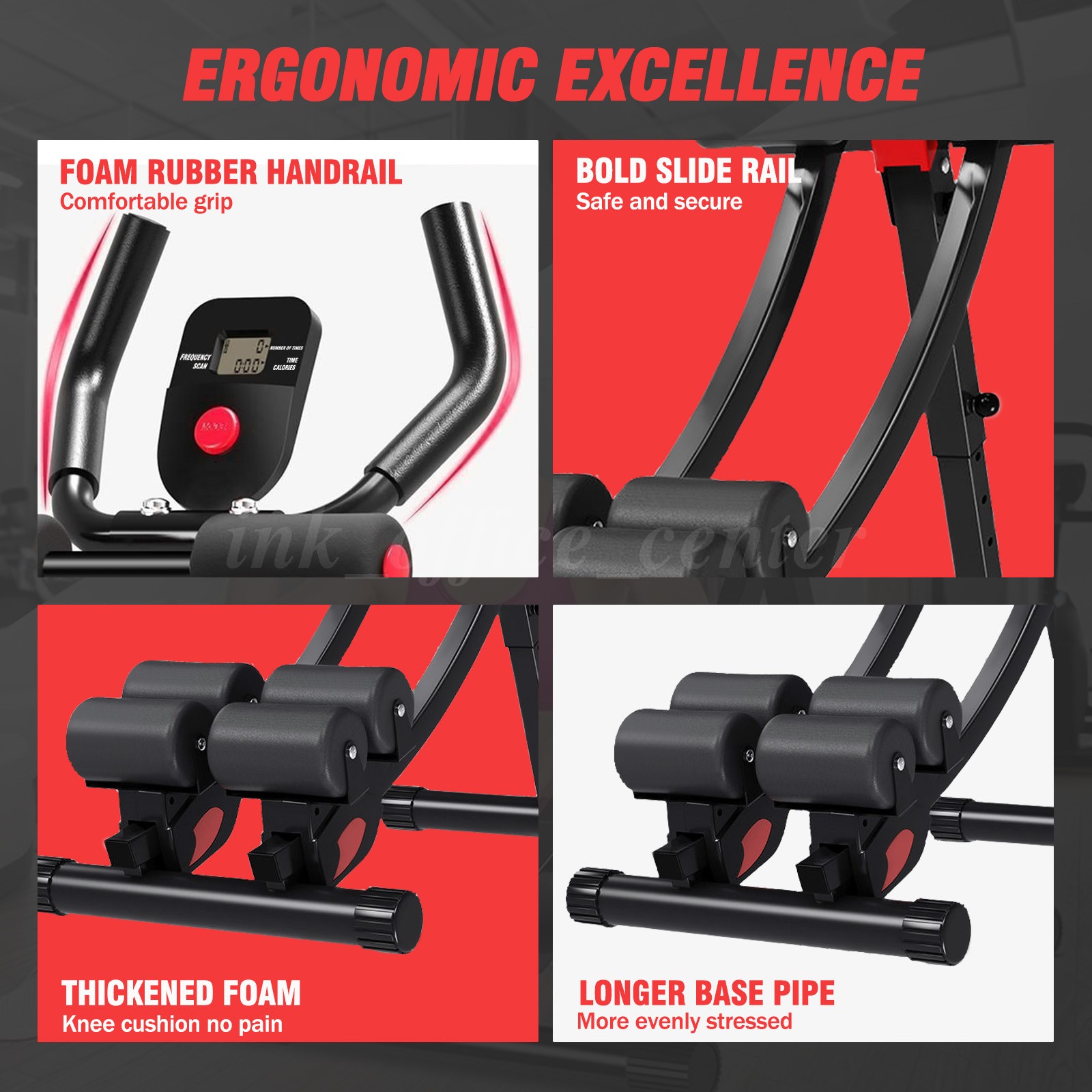 Foldable Home Gym Dual Track Fitness Machine for Abdominal & Stomach Workout