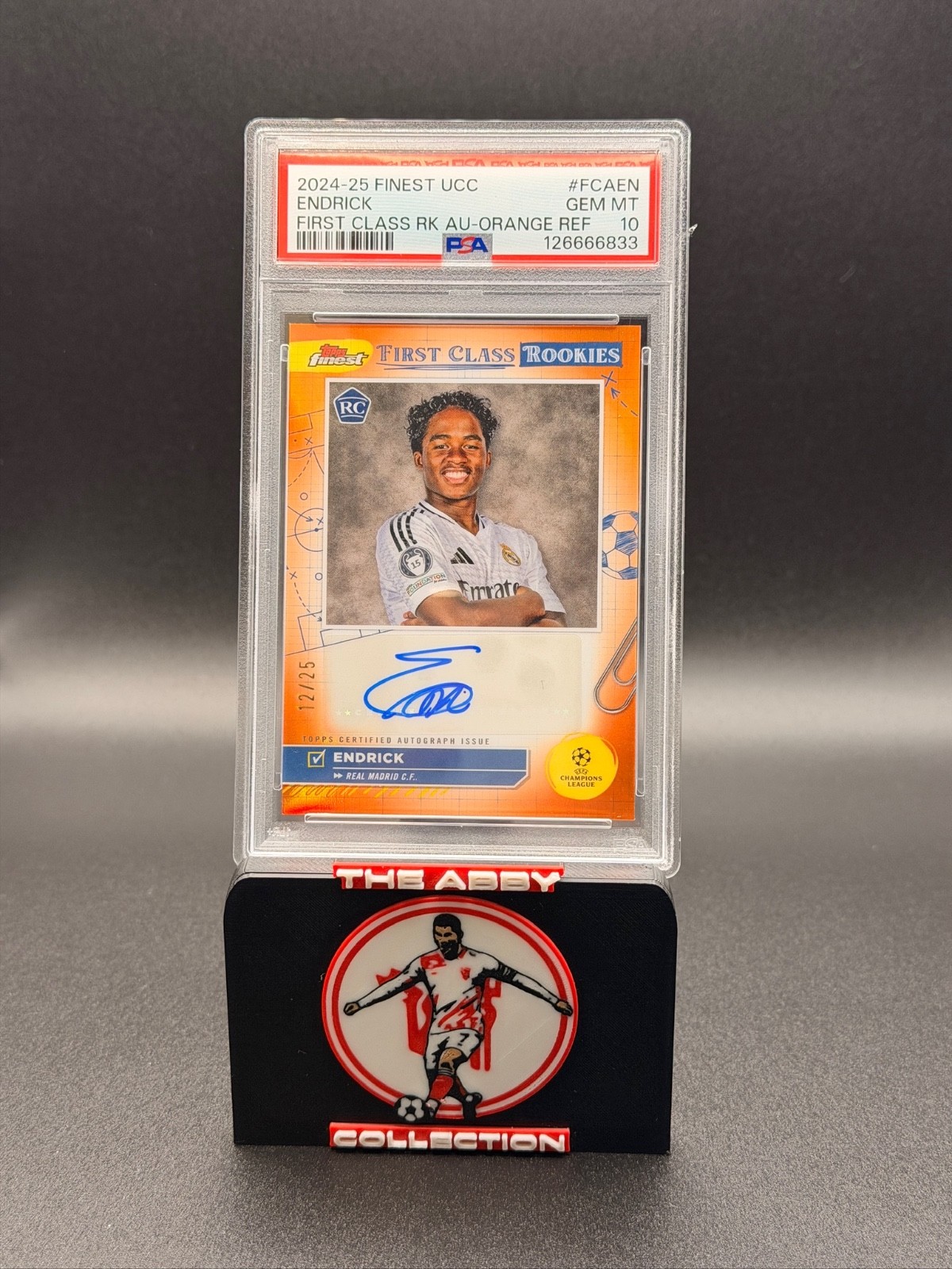 2024-25 FINEST UCC ENDRICK FIRST CLASS RK AU-ORANGE REF PSA 10