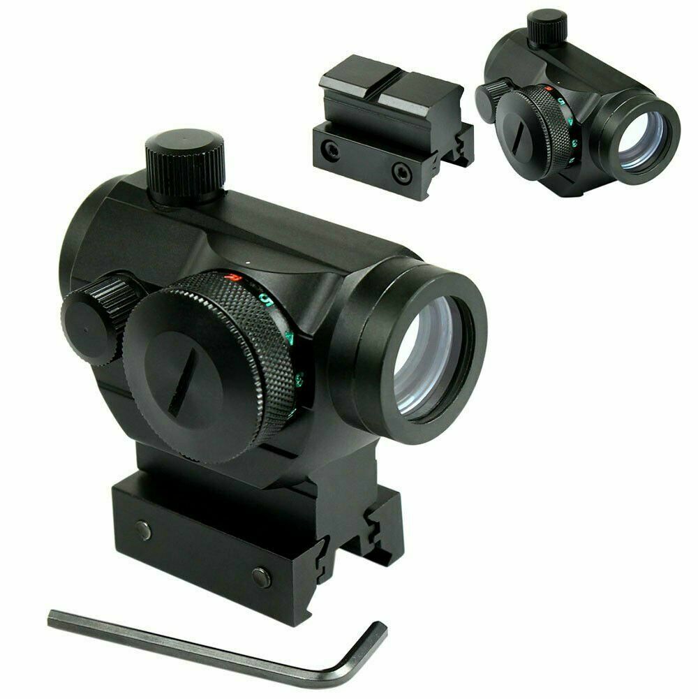 Tactical Holographic Green / Red Dot Sight Scope with Rail Mount & 1″ Rail Riser